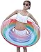 Schwimmreifen Swim River Float Tube, aufblasbare Schwimmröhrchen - 2020 Neu Aufblasbare Regenbogen Muster Schwimmring Erwachsene Leben Boje Verdickte Wasserring (Größe: 120cm Regenbogenkreis mit Griff