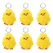 PRETYZOOM 6 Stücke Ostern Küken Modell Keychain Plüsch Ostern Hähnchen Anhänger Gefüllte Küken Schlüsselanhänger Ostern Tier Geldbörse Tasche Charme Für Autobeutel Handtasche Dekoration