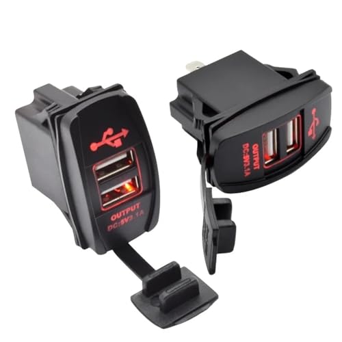 Cargador rápido para coche de 3.1A impermeable y resistente al polvo con doble puerto mini USB 3
