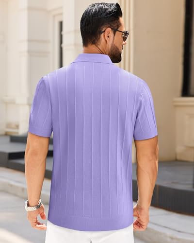 Camiseta polo tejida para hombre J.VER, manga corta, textura suave y transpirable, ideal para uso diario, ocasiones informales de negocios, actividades al aire libre y golf miniatura 5