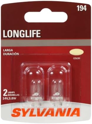 SYLVANIA 194 Long Life Miniature Bulb, (Contains 2 Bulbs)