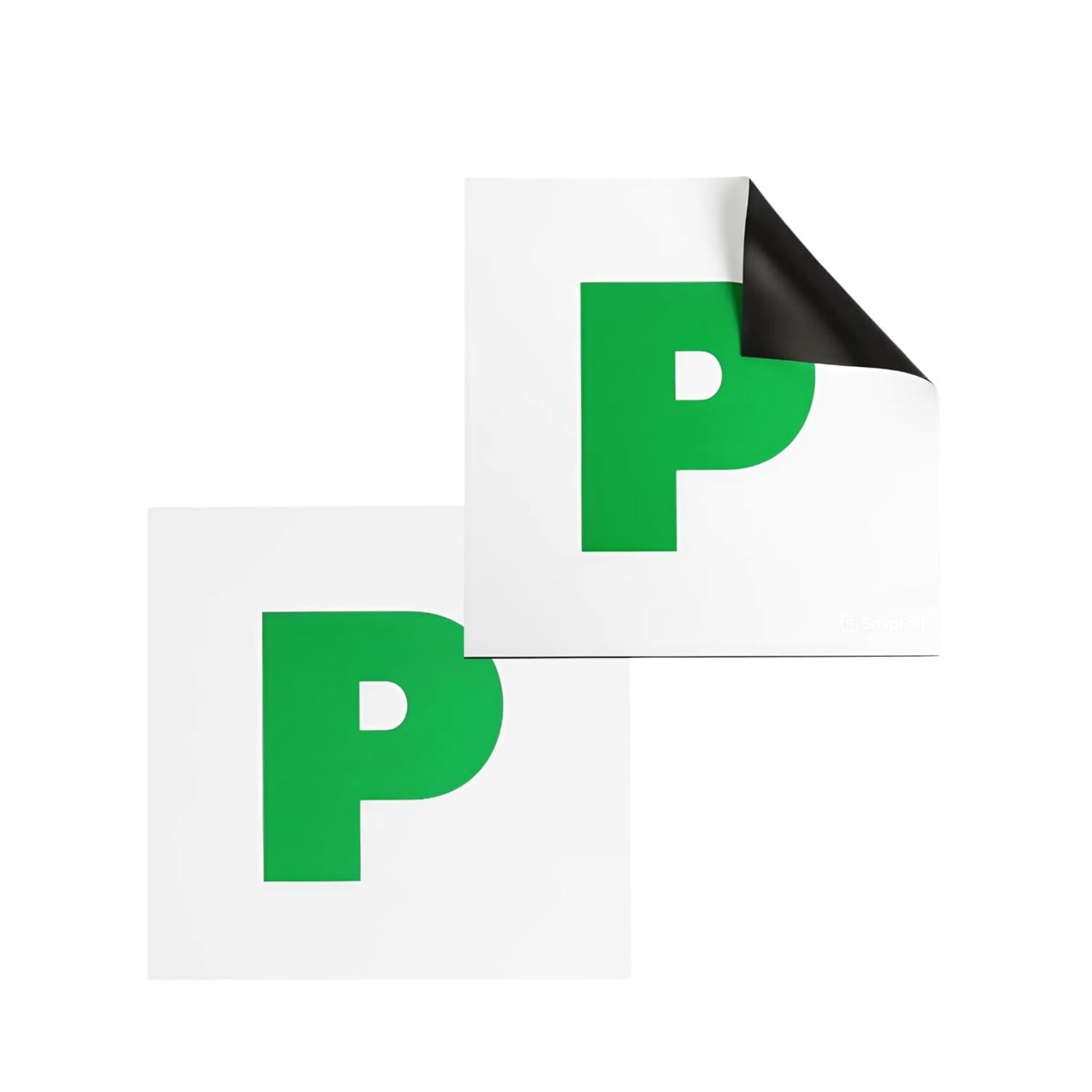 Pack of 2 Green P Plates Magnetic for New Drivers Car Magnectic Stickers For New Pass Drivers