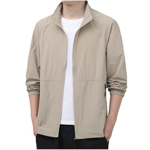 Windbreaker Men Sun Protection Shirts Lightweight Golf Jacket Zipper Raincoats Summer Fishing Long Sleeve Up Waterproof