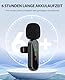 Bayanbulu Kabelloses Lavalier-Mikrofon für iPhone, iPad, Android-Handy, Mini-Mikrofon für Videoaufnahmen, TikTok, Vlog, YouTube, Rauschunterdrückung, Plug-Play Clip on Microphone (2er-Pack)