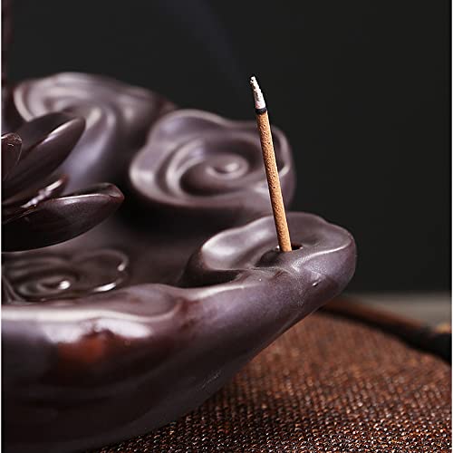 Dragon Incense Waterfall Burner With Multicolour Crystal Ball Ceramic Backflow Incense Holder Set Includes 45 Incense Cones And 50 Sandalwood Sticks #TOP5