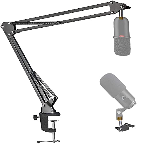 SKEIDO Microphone Stand Adjustable Mic Suspension Boom Scissor Arm For Blue Yeti Snowball iCE Professional Streaming Voice-Over Recording Games, K500