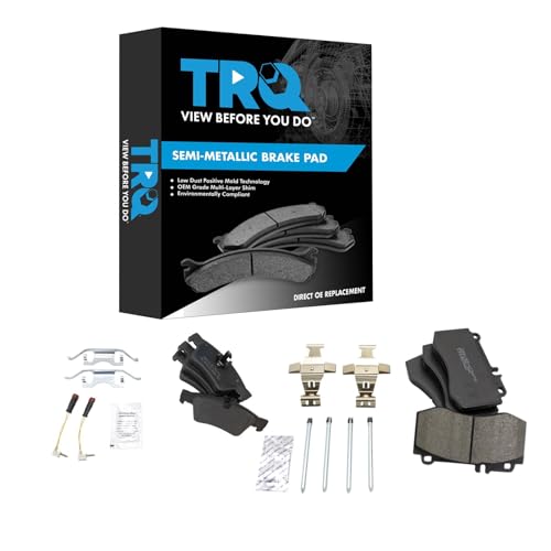 TRQ Brake Pads Semi-Metallic Compatible with 2010-2012 Mercedes-Benz E350 2010-2011 E550