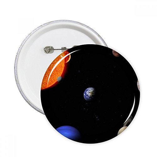Badge rond planète rouge ciel étoilé pour personnaliser un sac ou une veste en jean