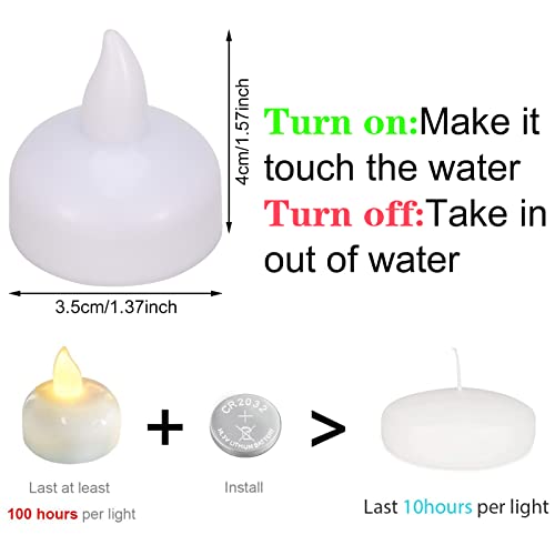 Dragonflydreams XRCEMX7885 12 Pack Waterproof Flameless Floating Tealights thumb #2
