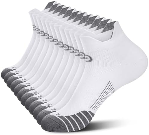 PAPLUS Ankle Compression Sock for Men and Women 2/4/6 Pairs, Low Cut Compression Running Sock with Ankle Support