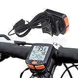 ⭐ Gran pantalla LCD con función luminosa e impermeable, funciona perfectamente cuando se conduce de noche o en un día lluvioso. Usando una batería de litio manganeso de alta capacidad.