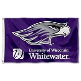 Wisconsin Whitewater Warhawks Wordmark 3x5 Grommet Flag