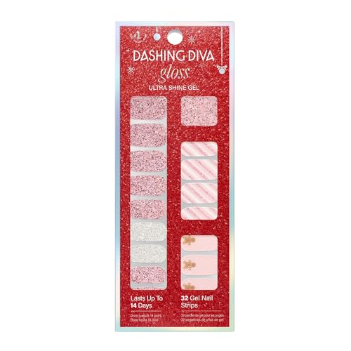 Dashing Diva Gloss Nail Strips - from Scratch - UV Free, Chip Resistant, Long Lasting Gel Nail Stickers - 3-Piece Manicure Set - Contains 32 Wraps, 1 Prep Pad, 1 File