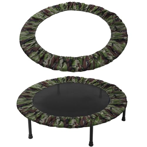 YELARXI Trampolines Spring Cover, Small Trampolines Replacement Cover, 6 Holes Safety Pad Replacement - Fitting for (Men/Women/Indoor/Home/Fitness) 38 Inch & Oxford Cloth & Camouflage