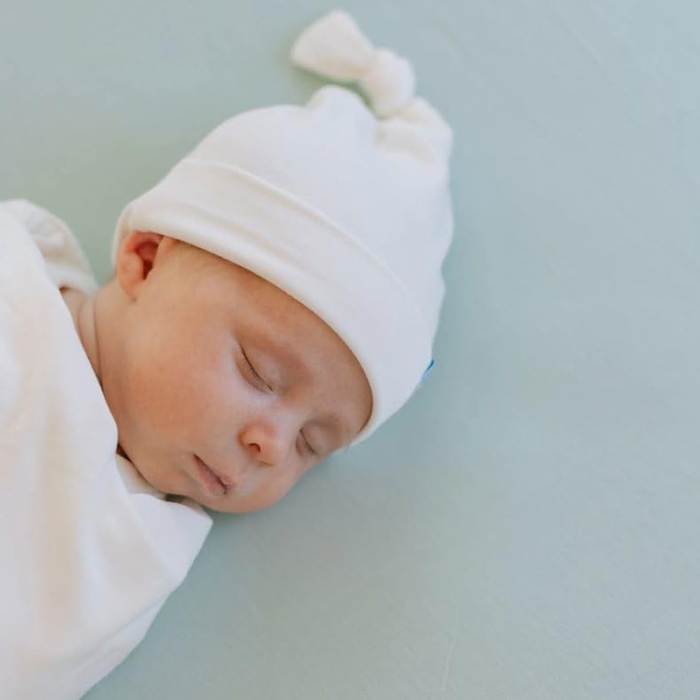 Image of Little Unicorn Premium Stretch Knit Swaddle & Hat Set | Ultra-Soft with Optimal Stretch for Newborns | Giftable Set (White)