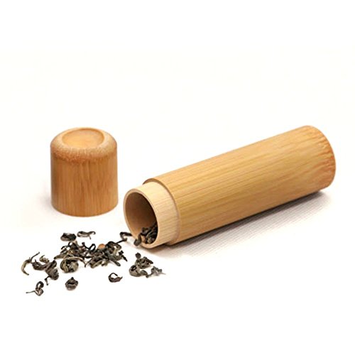 Amaoma Caja de té de Bambú, Bote para té con Tapa de Madera, Viaje Portátil Mini Bambú Tetera Set, Natural Bambú Sellado… - Imagen 3