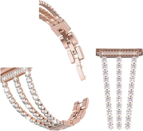 Image of Zitel Bling Rhinestone Metal Band Compatible with Apple Watch Straps for Women Girls Sparkling Shiny Wristbands