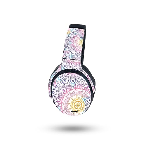 Image of MightySkins Carbon Fiber Skin Compatible with Skullcandy Crusher ANC 2 - Vibrant Mandala | Protective, Durable Textured Carbon Fiber Finish | Easy to Apply