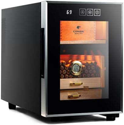 Woodronic Electric Cigar Humidor for 150 Cigars(Stainless - Black)