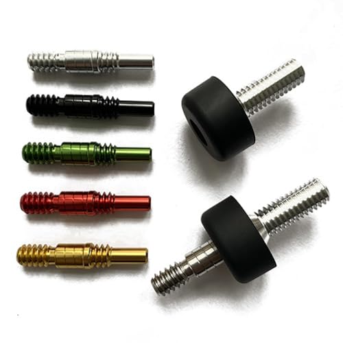 CUEFITS 3/8-16 Pool Cue Bumper Set Extension Kit - Medium Size, Choose Pin Colors in Option (Black Aluminum)