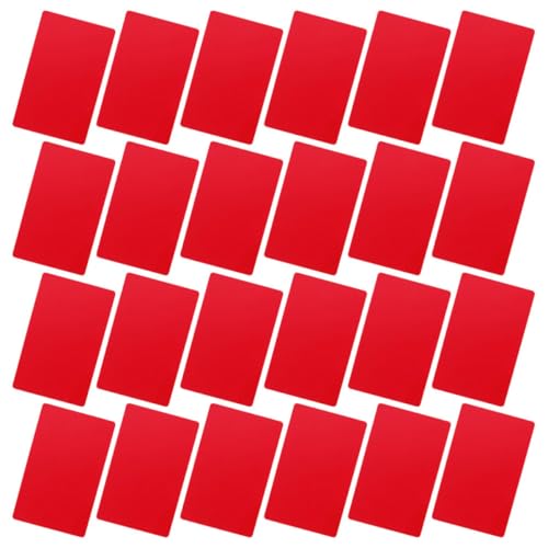 Cartes de visite en aluminium rouge lot de 100 plaques métalliques vierges pour gravure UV et laser