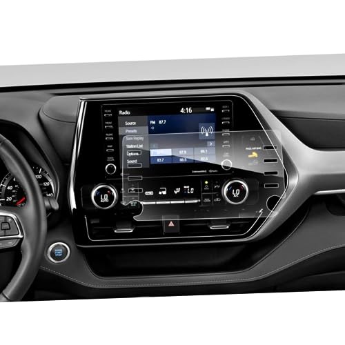 Verre trempé pour navigation Highlander 8 pouces évite les rayures d'écran de voiture 2020