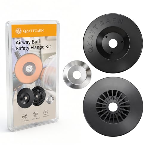 Image of 4 Inch Airway Buffing Wheel Flange Kit, 5 /8 Inch Arbor Hole, Use with Extension Shaft, Safety Flange for Polishing Buffing Wheels, 1 Pair