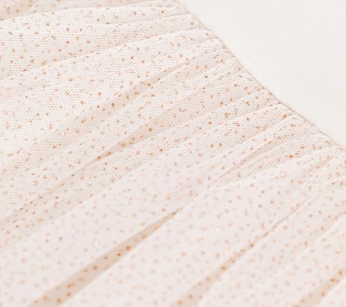 Abito a maniche corte in cotone e tulle bambina - 4