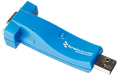 Adaptador USB a Serie Brainboxes US-101 azul transmisión de datos sin errores ni retrasos