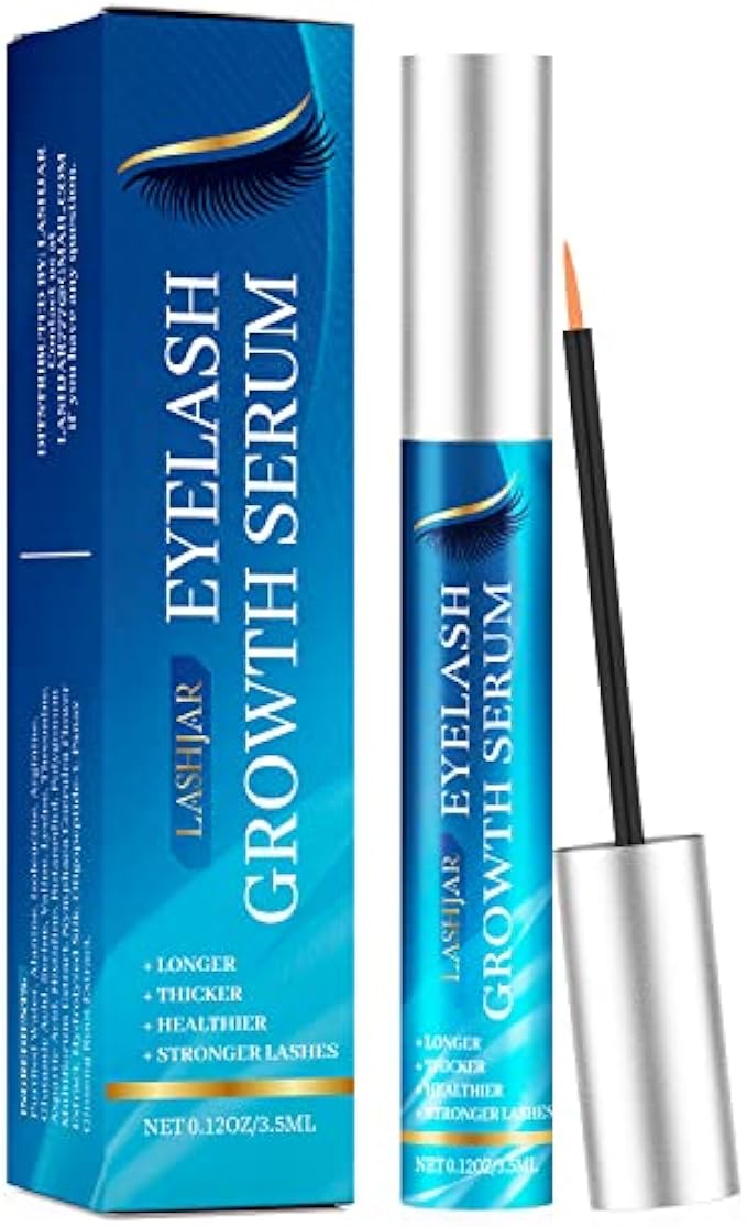 Premium Eyelash Growth Serum and Eyebrow Enhancer by LASHJAR, Lash Boost Serum for Longer, Fuller Thicker Lashes & Brows