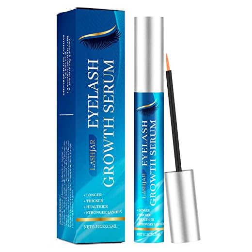 Premium Eyelash Growth Serum and Eyebrow Enhancer by LASHJAR, Lash Boost Serum for Longer, Fuller Thicker Lashes & Brows