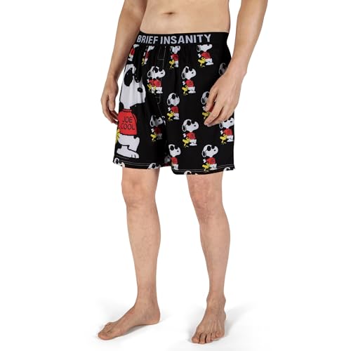 BRIEF INSANITY Snoopy Unisex Joe Cool Boxer Shorts | Peanuts Print Snoopy Boxer Shorts | Charlie Brown3