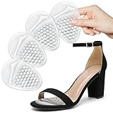 Beautulip Ball of Foot Cushions Women, Metatarsal Pads, High Heel Comfort Pads, Weight Shifting and Shock Absorbing in Shoes (2 Pairs) (Clear)