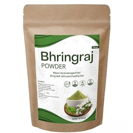 Bhringraj Powder Organic For All Hair Type, Skin And Hair Care - 100 Gram.