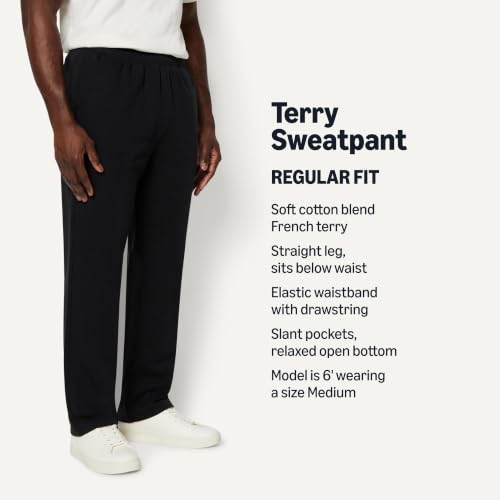 Image of Amazon Essentials Men's Regular Fit French Terry Open Bottom Sweatpants
