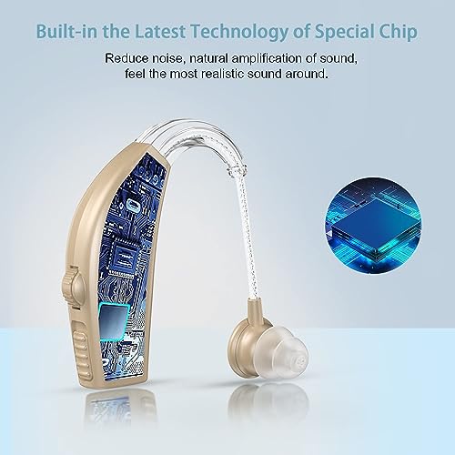 Hearing Aids Amplifiers for Seniors Rechargeable with Noise Cancelling-Hearing Aid Loss Amplifier Seniors,Adults Charging Case&Volume Control(1 Pair) - Thumbnail 2
