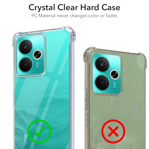Image of Jkobi Shockproof Crystal-Clear Back Cover for Realme 14T (Anti Yellow Case | Drop & Camera Protection | Hard Polycarbonate)