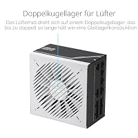ASUS Prime 850W Gold Netzteil (850 Watt, für Allround-PCs und Gaming-PCs, 80 Plus Gold Zertifizierung, ATX 3.1 kompatibel, PCIe 5.1, Lüfter mit Doppelkugellagern, schwarz/weiß) – Ansicht 2