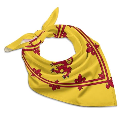 Scotland Scottish Rampant Lion Fashion Square Neck Scarf Head Kerchief Hair Bandana Headscarf for Women