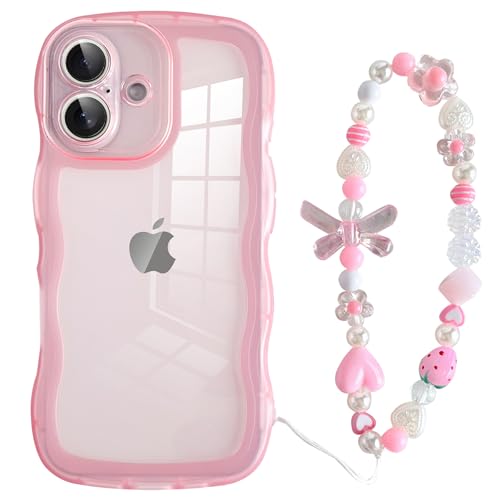 Coque iPhone 16 antichoc vagues protection renforcée photo et dragonne