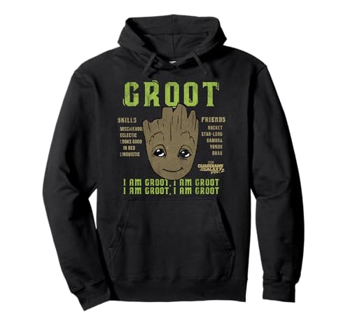 Marvel Guardians of Galaxy 2 Groot Skills Pullover Hoodie