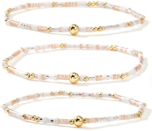Colorful Gold Beaded Bracelets for ...
