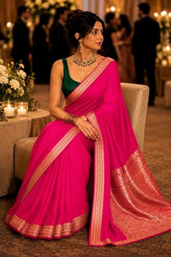 Image of Women's Glory Banarasi Satin Silk Saree for Women.