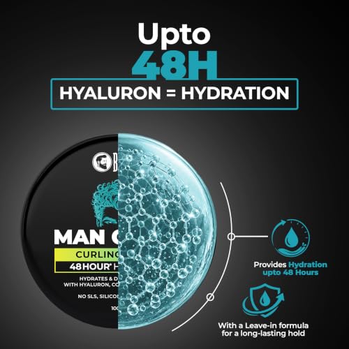 Image of Beardo Man Curls Curling Cream for Men | Super-Defining & Hydrating | Long-lasting Frizz Control | Infused with Hyaluron, Avocado & Coconut | Non-Sticky | Retains hair-moisture | 100g
