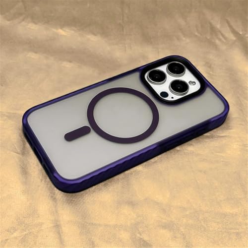 Coque antichoc iPhone 15 Pro Max rigide mate violette et durable