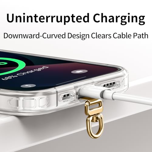 Image of saxsion Phone Tether Tab & Lanyard Tab, 360 Swivel Clip - Ultra Thin Stainless Steel Universal Patch for All Phone Cases