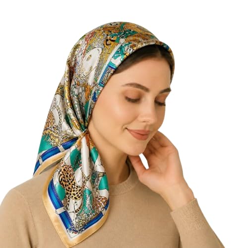 Image of Silk Head Scarf for Women - Luxury Satin Silk Hair Scarf, Soft Bandana Wrap for Sleeping, Hair Protection & Styling