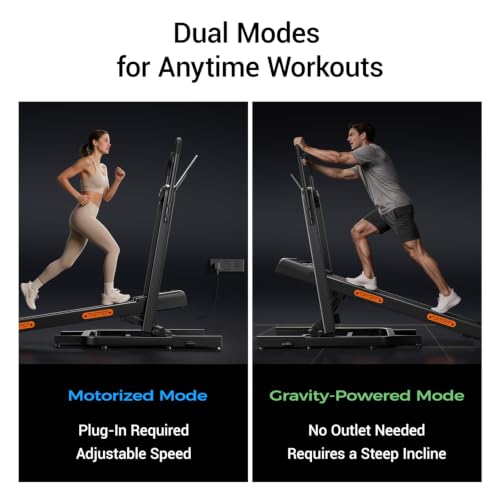 Image of UMAY 40% Incline Treadmill for Home with Handle bar 5 Level 15 inch Deck Height