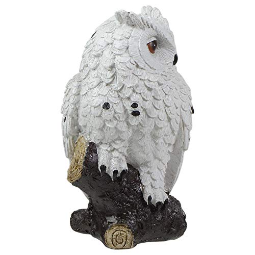 Estatua búho con brillo en rama 6 pulgadas miniatura 3