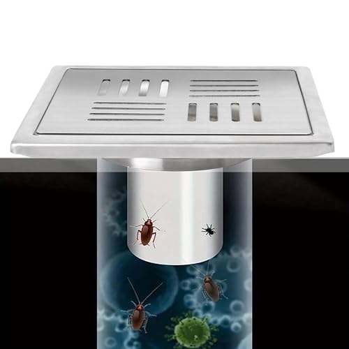 Image of Plantex (Primax) 304 Grade Stainless Steel Drain Cover /Bathroom Drain Cover /Bathroom Drain Jali /Floor Trap for Bathroom and Kitchen-6x6 inch (Matt)